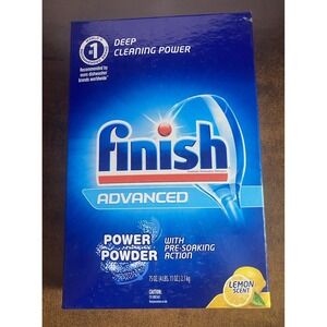 1X Finish Advanced Power Powder Dishwasher Detergent Lemon Scent 75oz -damaged-
